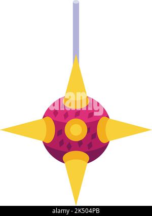 meteorite pinata messicana icona vettore isometrico. Partito del Messico. Festa carnevale Illustrazione Vettoriale