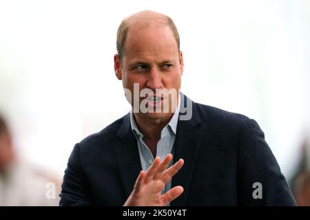 Il Principe del Galles al St. George's Park a Burton upon Trent per celebrare il suo 10th° anniversario come sede del calcio inglese. Data immagine: Mercoledì 5 ottobre 2022. Foto Stock