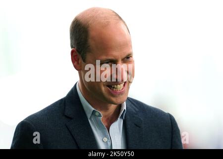 Il Principe del Galles al St. George's Park a Burton upon Trent per celebrare il suo 10th° anniversario come sede del calcio inglese. Data immagine: Mercoledì 5 ottobre 2022. Foto Stock