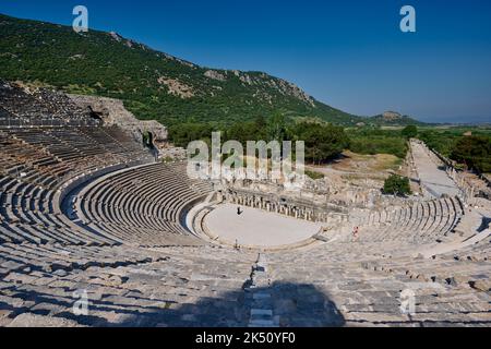 teatro del sito archeologico di Efeso, Selcuk, Turchia Foto Stock