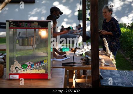 Boschendal, Wine Estate, sera mercato notturno a Capo Occidentale, Sud Africa Foto Stock