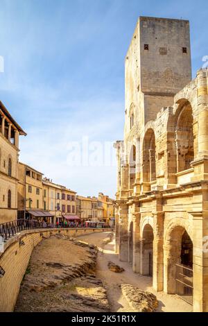 Anfiteatro di Arles, Francia Foto Stock