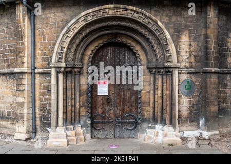 La Chiesa rotonda medievale su Bridge St, a Cambridge, Regno Unito Foto Stock