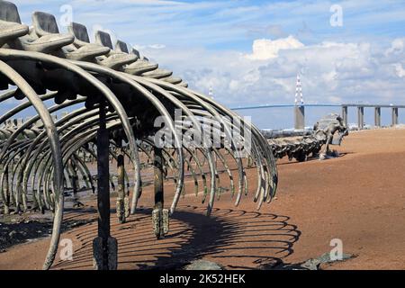 Scultura Serpente di mare in Francia Foto Stock