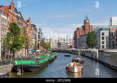 Paesi Bassi Olanda Settentrionale provincia, Amsterdam, canale Singel Quay, il mercato dei fiori (Bloemenmarkt) nel quartiere di Jordaan Foto Stock