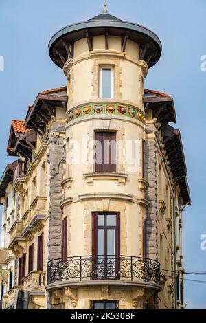 Francia, Pirenei Atlantici, Saint-Jean-de-Luz, villa sul lungomare di Jacques Thibaud Foto Stock