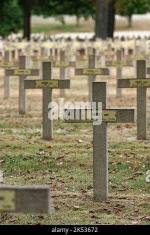 Francia, Meurthe-et-Moselle, Pont a Mousson, necropoli nazionale di Petant, cimitero militare francese della prima e seconda guerra mondiale Foto Stock