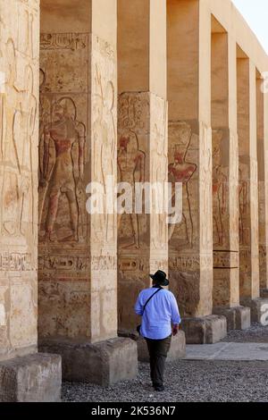 Egitto, Medio Egitto, Valle del Nilo, Abydos, tempio di Seti 1 Foto Stock