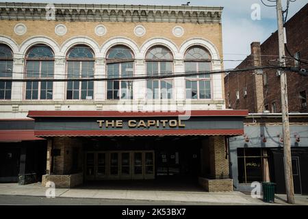 Il Capitol Theatre vintage segno, Port Chester, New York Foto Stock