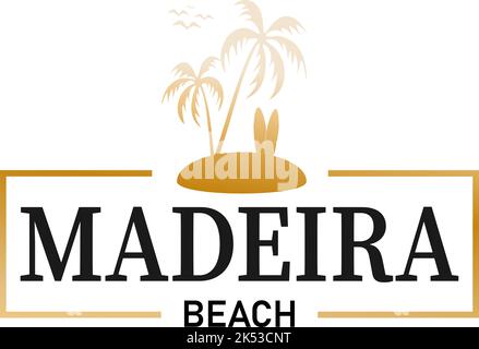Illustrazione vettoriale, composizione scritta. Logo dell'isola di Madeira. Illustrazione Vettoriale