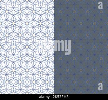 Ornamento floreale lineare. Motivo senza cuciture dal design floreale. Elegante illustrazione vettoriale. Sfondo trasparente Illustrazione Vettoriale