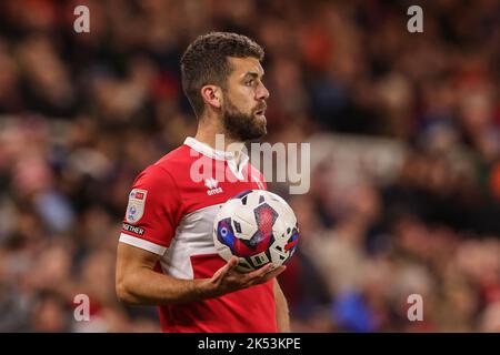 Middlesbrough, Regno Unito. 05th Ott 2022. Tommy Smith #14 di Middlesbrough durante la partita del Campionato Sky Bet Middlesbrough vs Birmingham City al Riverside Stadium, Middlesbrough, Regno Unito, 5th ottobre 2022 (Foto di Mark Cosgrove/News Images) a Middlesbrough, Regno Unito il 10/5/2022. (Foto di Mark Cosgrove/News Images/Sipa USA) Credit: Sipa USA/Alamy Live News Foto Stock