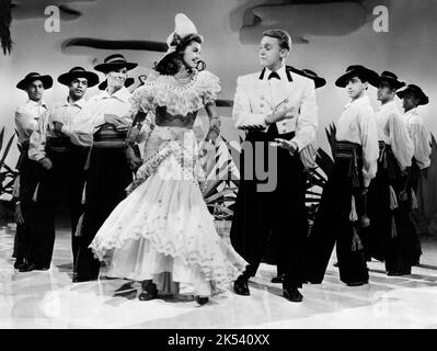 Esther Williams, Van Johnson, on-set of the Film, 'Easy to mer', MGM, 1946 Foto Stock