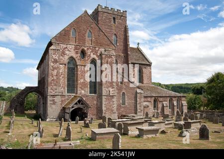 Dore Abbey c 1147, chiesa della Santissima Trinità e Santa Maria, Abbey Dore, Golden Valley, Herefordshire, Inghilterra Foto Stock