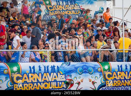 Colombia, Carnaval nella città settentrionale di Barranquilla è il più importante del paese e famoso nel mondo. Le numerose sfilate e la festa della musica Foto Stock