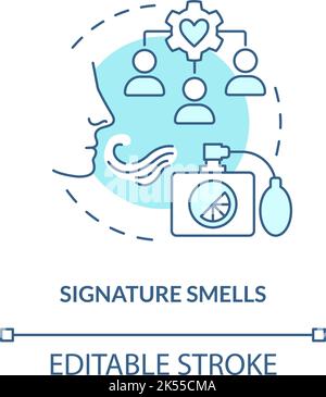 La caratteristica icona del concetto di turchese odora Illustrazione Vettoriale