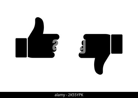Piace e non piace icona semplice design Illustrazione Vettoriale