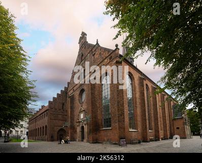 Copenaghen, Danimarca. Ottobre 2022. Vista esterna della chiesa dello Spirito Santo nel centro della città Foto Stock
