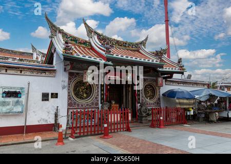 Ingresso al taoista buddista Cheng Hoon Teng il tempio Cinese Melaka, Malaysia. Foto Stock