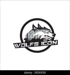 icona wolf / esclusivo logo design ispirazione Illustrazione Vettoriale