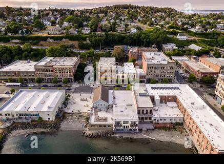 Vista aerea di Port Townsend, Olympic Peninsula, Washington, USA Foto Stock