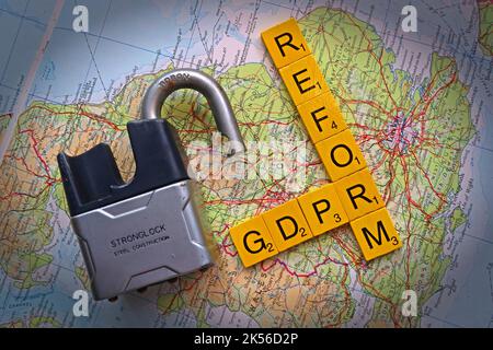 GDPR: Una nuova direzione, risposta del governo alla consultazione, annacquamento dei dati del Regno Unito e delle leggi sulla protezione personale, per Inghilterra, Scozia, Galles e NI Foto Stock