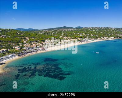 Francia, Var, Sainte Maxime, la Nartelle spiaggia Foto Stock