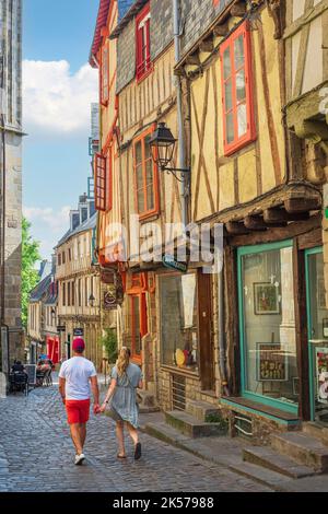 Francia, Morbihan, Golfo di Morbihan, Vannes, Città d'Arte e Storia, case a graticcio del centro storico Foto Stock