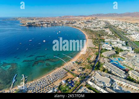 Egypte, Sinai, Sharm-el-Sheikh, Naama Bay (vista aerea) Foto Stock