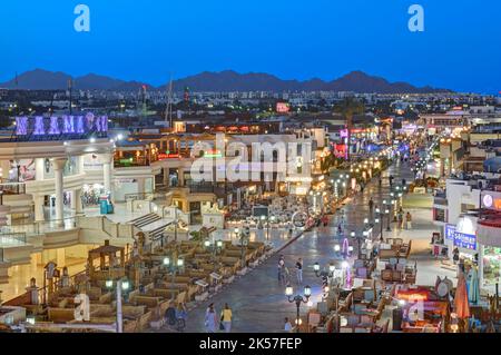 Egypte, Sinai, Sharm-el-Sheikh, quartiere di Naama Bay Foto Stock