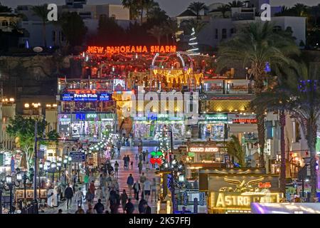 Egypte, Sinai, Sharm-el-Sheikh, quartiere di Naama Bay Foto Stock