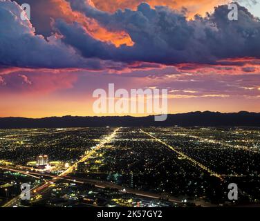 La città di Las Vegas Nevada USA Foto Stock