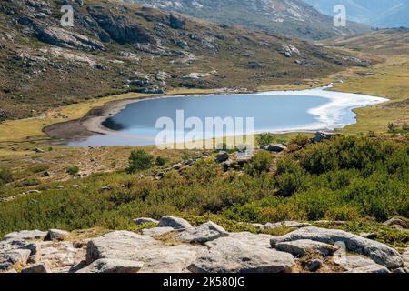 Lac de Nino tra Castel de Vergio e Manganu, GR20, Corsica, Francia Foto Stock
