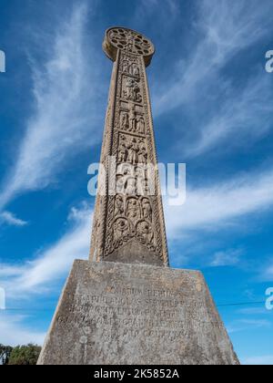 Croce di Sant'Agostino, una croce del 19th ° secolo per commemorare l'incontro del re Æthelberht e il monaco Agostino inad 597, a Thanet, Kent, UK. Foto Stock