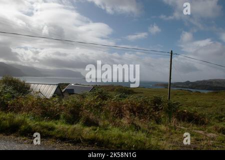 Loch na Keal, Isola di Mull, Scozia, Regno Unito Foto Stock