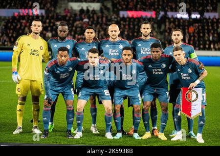 Herning, Danimarca. 06th Ott 2022. Il 11 di partenza di Feyenoord per la partita della UEFA Europa League tra FC Midtjylland e Feyenoord alla MCH Arena di Herning. (Photo Credit: Gonzales Photo/Alamy Live News Foto Stock
