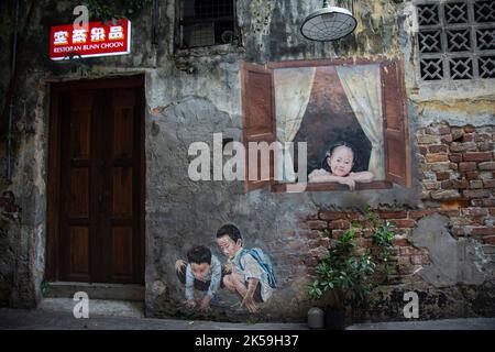 Street art a Kuala Lumpur Malesia Asia Foto Stock