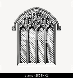 Vettore clipart illustrazione finestra Arch. Illustrazione Vettoriale
