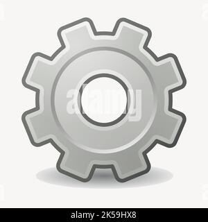 Icona Impostazioni vettore illustrazione clipart. Illustrazione Vettoriale