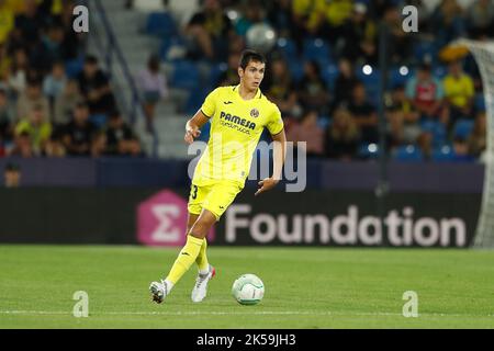 Valencia, Spagna. 6th Ott 2022. Aissa Mandi (Villarreal) Calcio : UEFA Europa Conference League fase di gruppo Gruppo C incontro tra Villarreal CF 5-0 FK Austria Wien presso l'Estadi Ciutat de Valancia di Valencia, Spagna . Credit: Mutsu Kawamori/AFLO/Alamy Live News Foto Stock