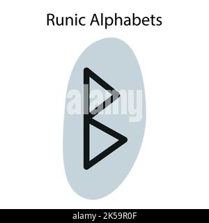 Alfabeti runica. Collezione completa di alfabeto di Rune, futhark. Scrivere antichi tedeschi. Simboli mistici vettoriali. Esoterico, occulto, magico illustratio Illustrazione Vettoriale