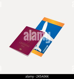 Clipart del passaporto, vettore di illustrazione. Illustrazione Vettoriale