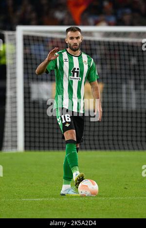 Roma, Italia. 06th Ott 2022. Pezzella tedesca (Real Betis) durante la partita di calcio della UEFA Europa League 2022-2023 tra AS Roma e Real Betis allo Stadio Olimpico di Roma il 15 settembre 2022. Credit: Independent Photo Agency/Alamy Live News Foto Stock