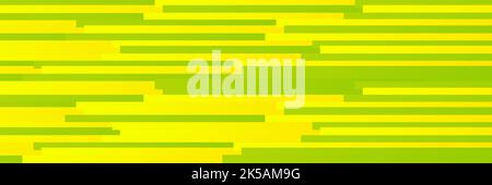 Linee gialle verdi strisce sfondo orizzontale Foto Stock