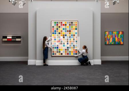 Londra, Regno Unito. 7th Ott 2022. Gerhard Richter, 192 Farben, est £13-18m - Anteprima delle vendite di Arte Contemporanea alle Gallerie di Sotheby New Bond Street. Credit: Guy Bell/Alamy Live News Foto Stock