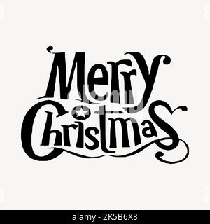Buon clipart di Natale, vettore di illustrazione del testo. Illustrazione Vettoriale