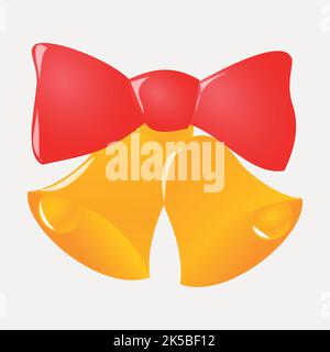 Campane di Natale clipart, vettore di illustrazione. Illustrazione Vettoriale