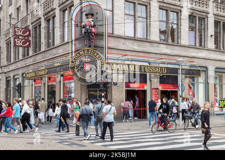 Museo delle cere di Madame Tussauds. E' una delle principali attrazioni turistiche di Amsterdam, che espone le cere di una famosa figura. Foto Stock