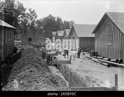 Camp, 1917 o 1918. Foto Stock