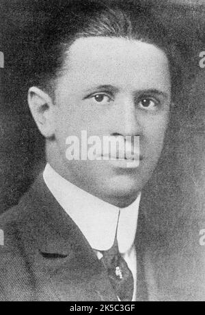 George Creel, Presidente, Comitato per l'informazione pubblica, 1917. Giornalista investigativo americano, scrittore, politico e funzionario governativo. Il CPI (1917-1919), noto anche come Creel Committee, era un'agenzia indipendente del governo statunitense sotto l'amministrazione Wilson, creata per influenzare l'opinione pubblica per sostenere gli Stati Uniti nella prima guerra mondiale, in particolare il fronte nazionale degli Stati Uniti. Foto Stock